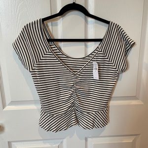 Striped AE peplum shirt